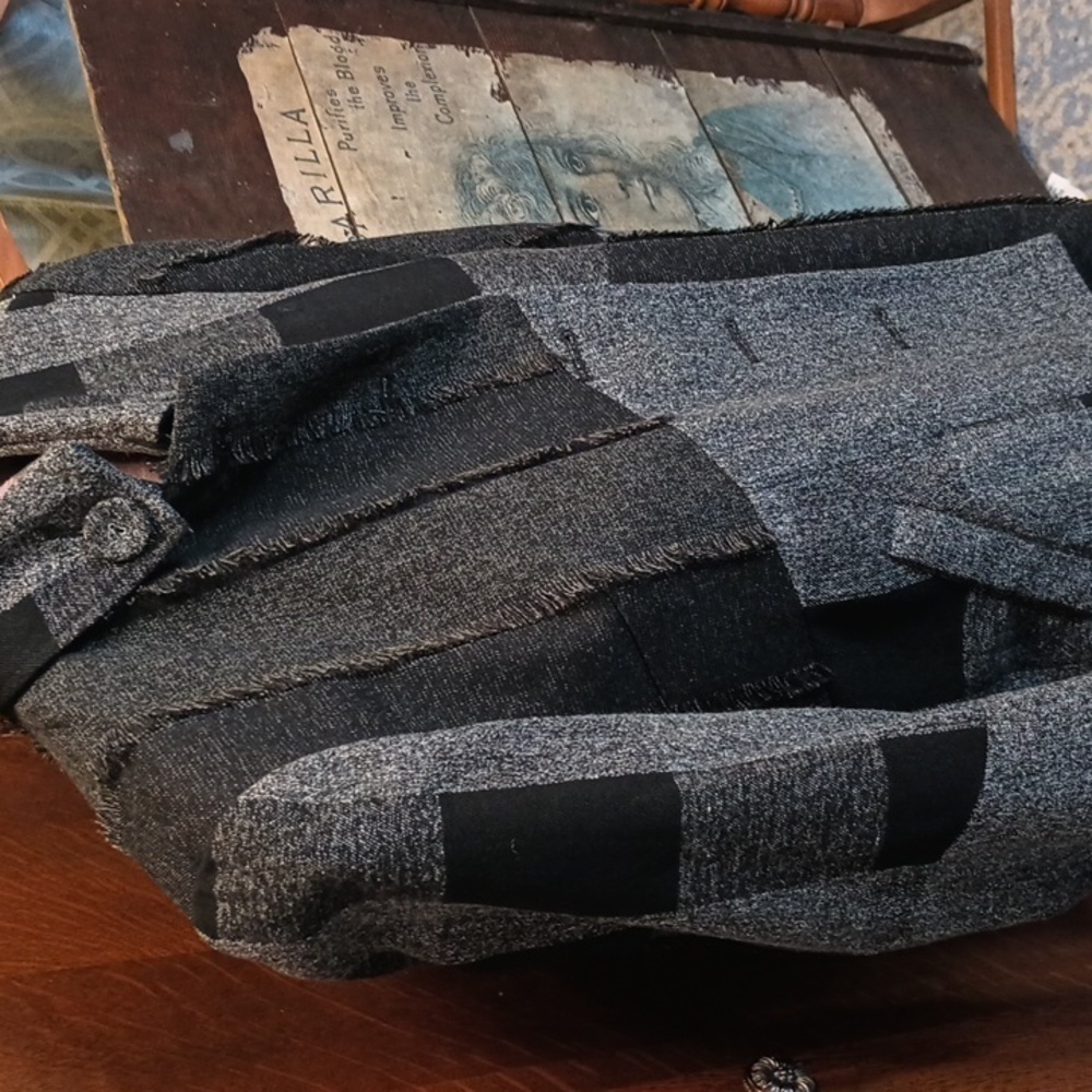 Chic Structured Black And Gray Patchwork Jacket 12 - image 7